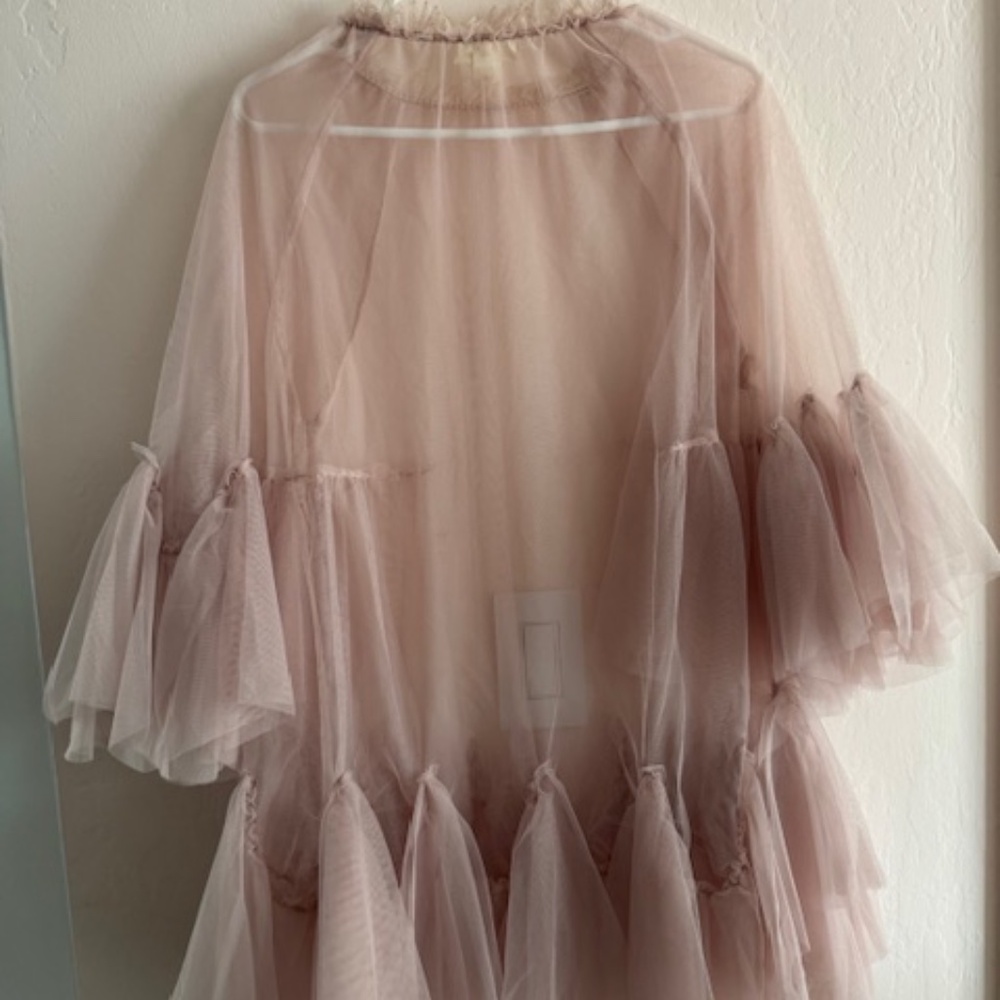 Rose colored tulle style blouse, size s/m - Picture 4 of 4